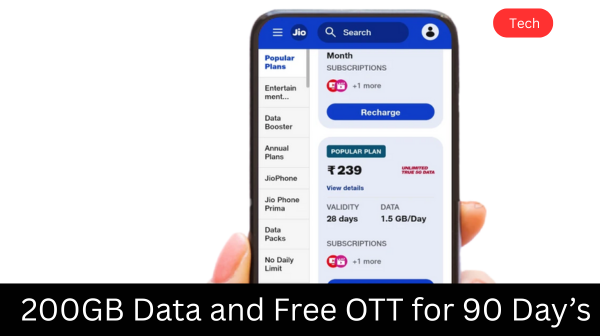 Jio Launches New Value-Packed Prepaid Plan at ₹899, Offering 200GB Data and Free OTT for 90 Days